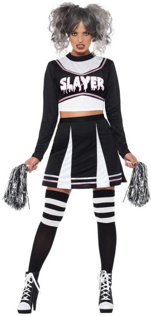 Cheerleader Kostuum | Moordzuchtige Griezel Cheerleader | Vrouw | Small | Halloween |  